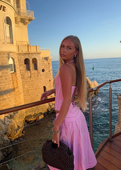 I Am Delilah Sabrina Set in Sangria Pink