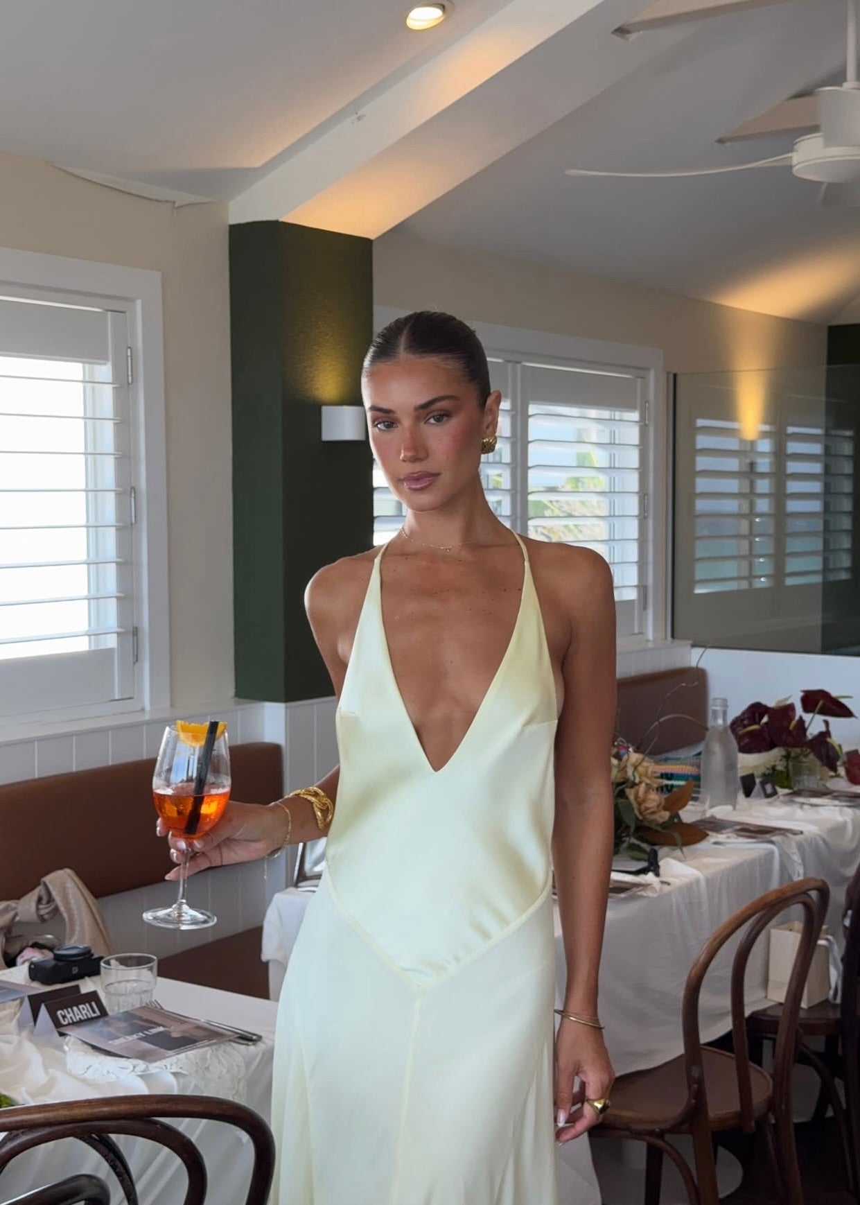 Sneaky Link x Jaz Hand V Neck Butter Maxi