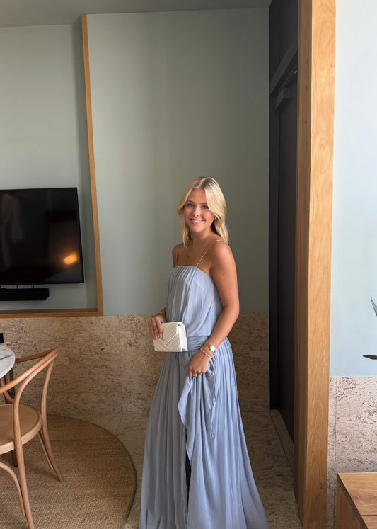 Bec & Bridge Camille Blouson Dress in Blue