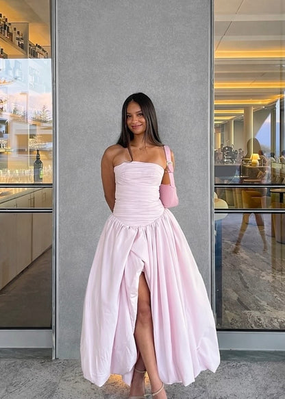 Aje Violette Bubble Hem Maxi in Pastel Pink