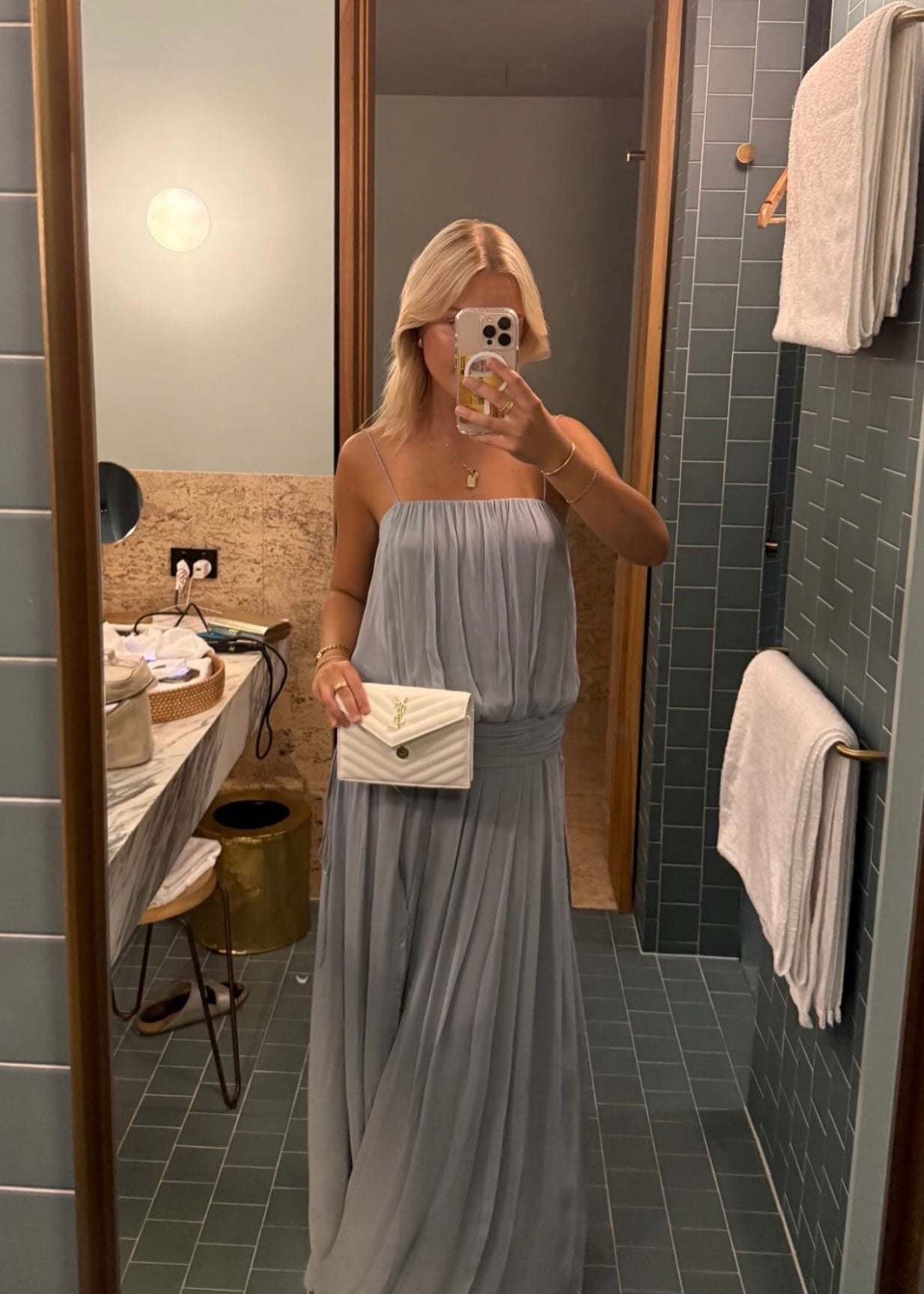 Bec & Bridge Camille Blouson Dress in Blue