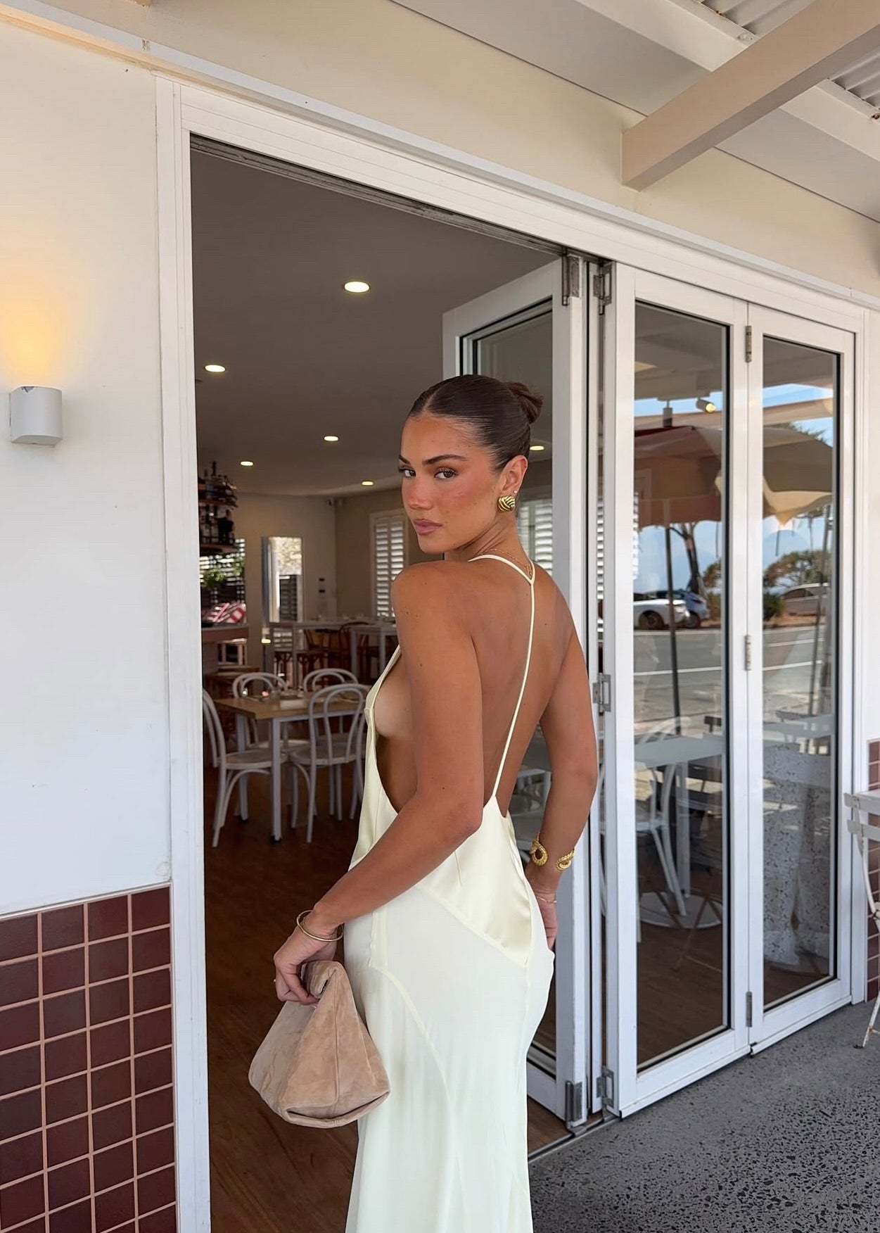 Sneaky Link x Jaz Hand V Neck Butter Maxi