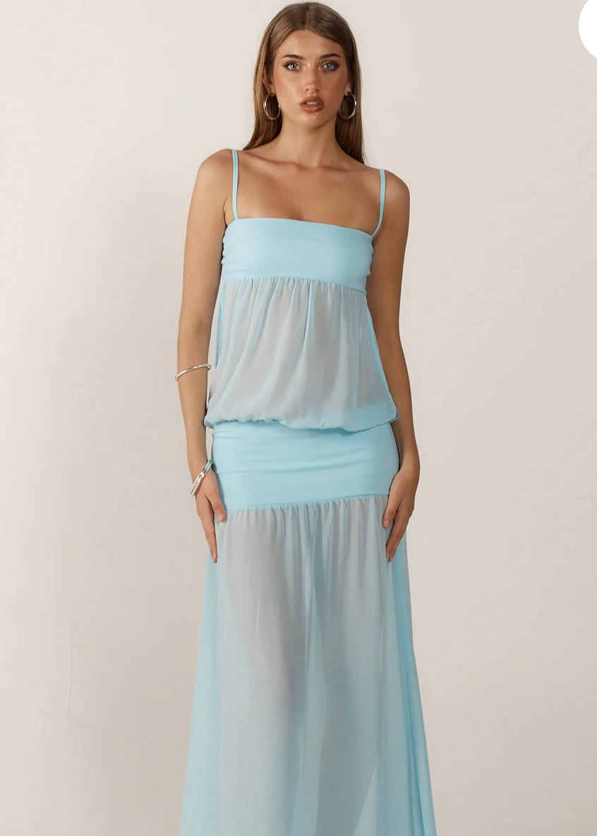 Ance Gria Romeo Gown in Aqua