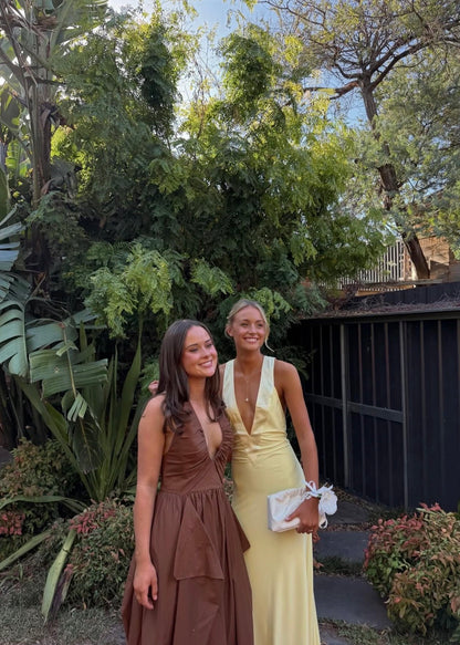 Ance Gria Rosa Gown in Lemon
