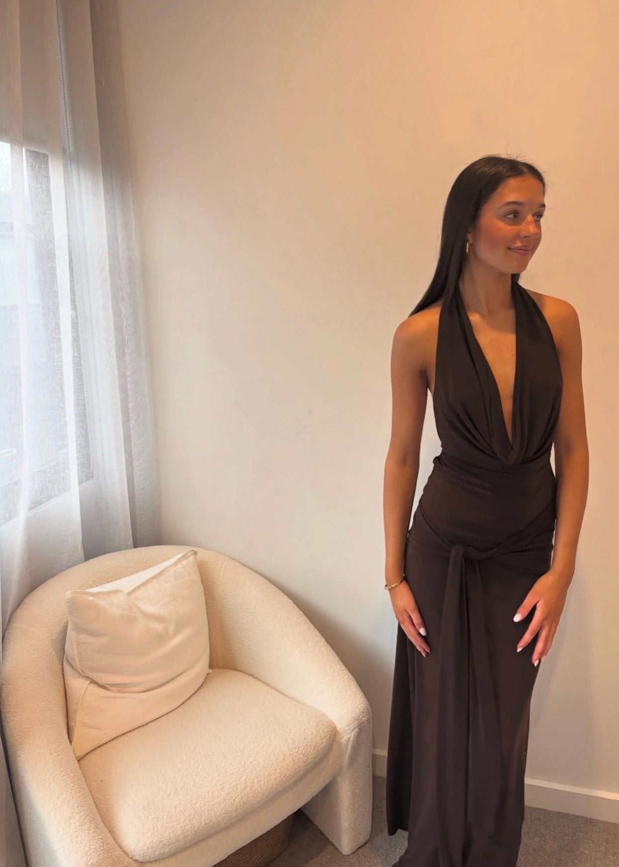 La Marie Nadia Dress in Brown