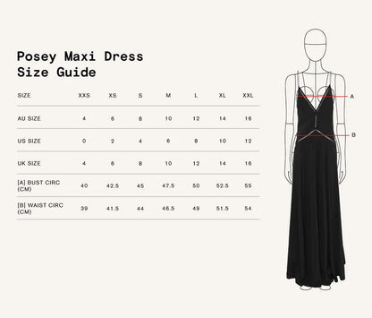 Sasha Therese Posey Maxi in Black