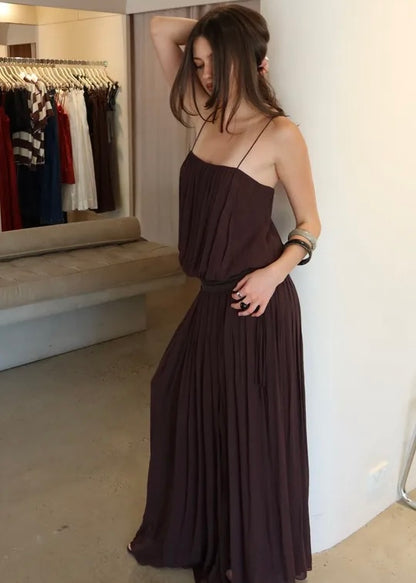 Bec & Bridge Camille Blouson Dress in Dark Chocolate