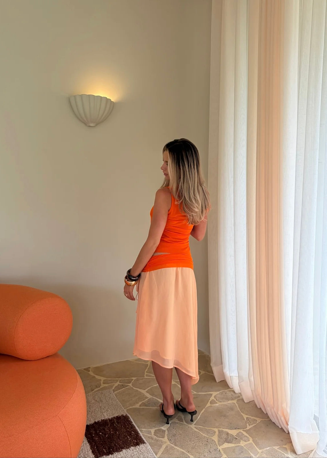 Desero Jacare Provence Dress in Orange