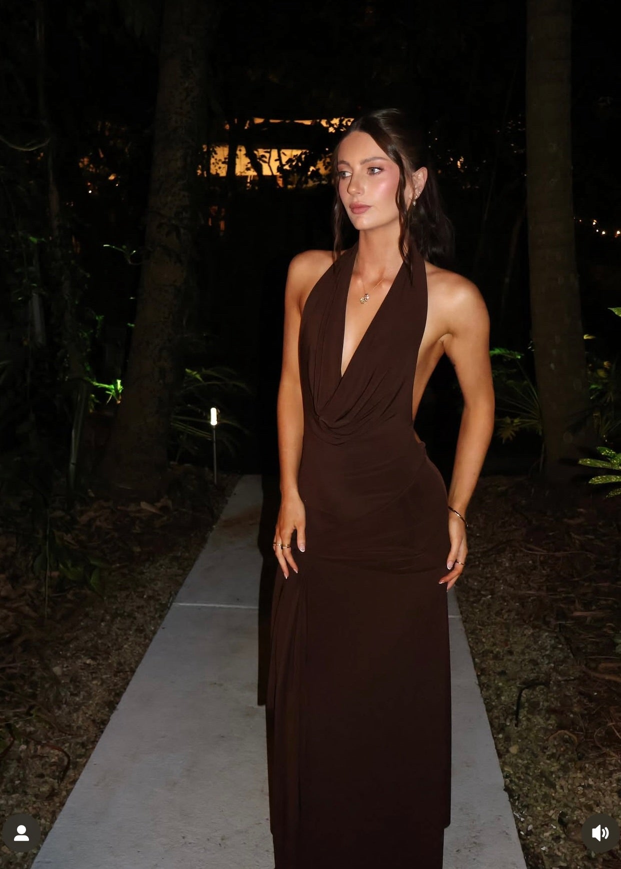 La Marie Nadia Dress in Brown