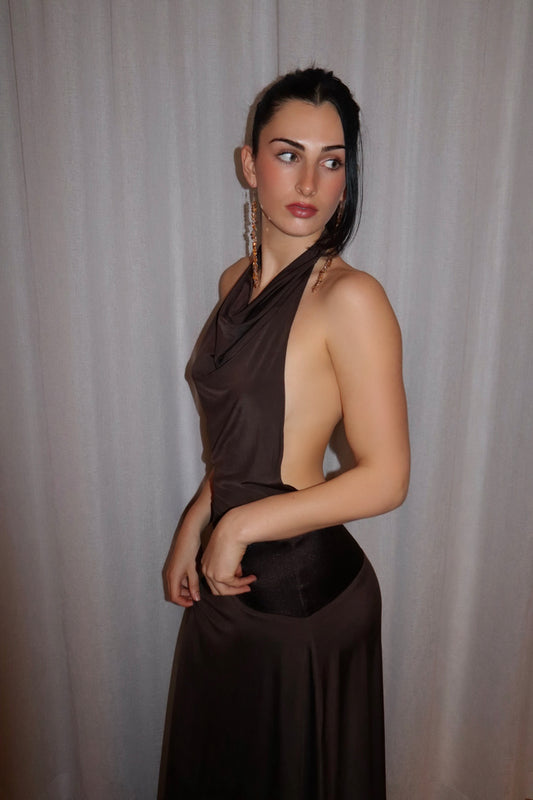 Anamarija Maxi Dress in Brown