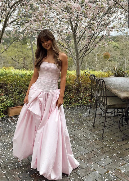 Aje Violette Bubble Hem Maxi in Pastel Pink