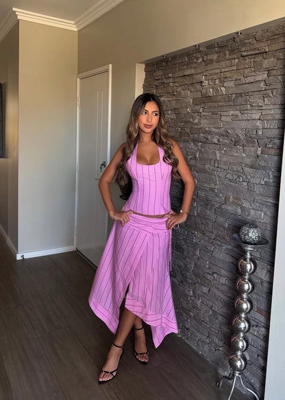 I Am Delilah Sabrina Set in Sangria Pink