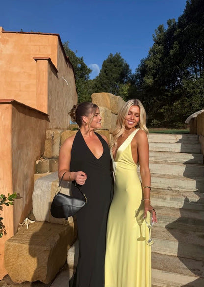 Ance Gria Rosa Gown in Lemon