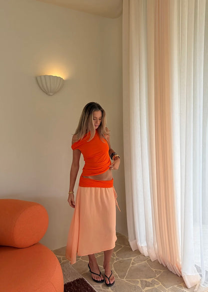 Desero Jacare Provence Dress in Orange