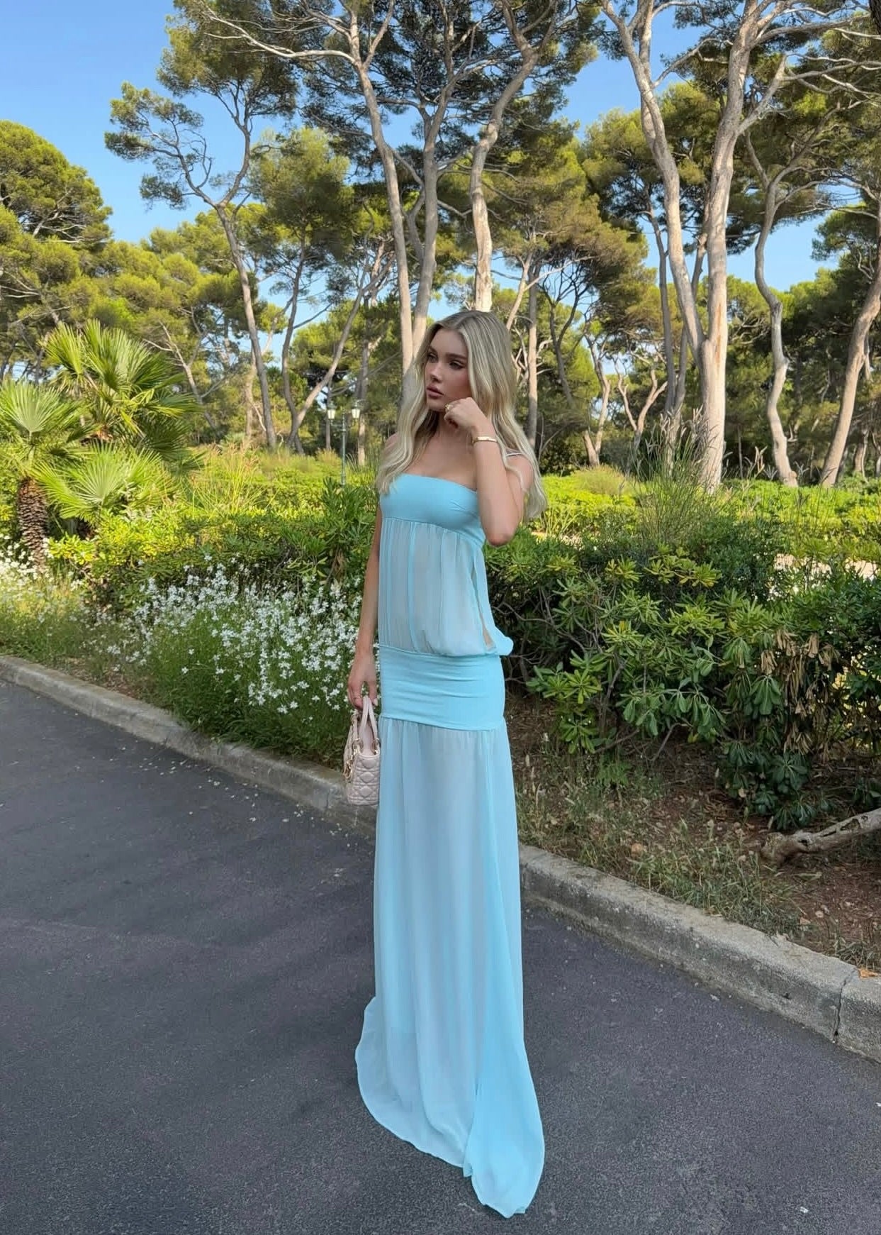 Ance Gria Romeo Gown in Aqua