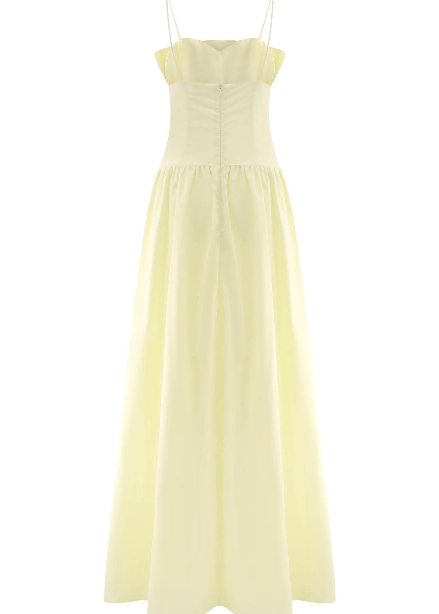 Meshki Janis Cotton Frill Maxi Dress in Lemon