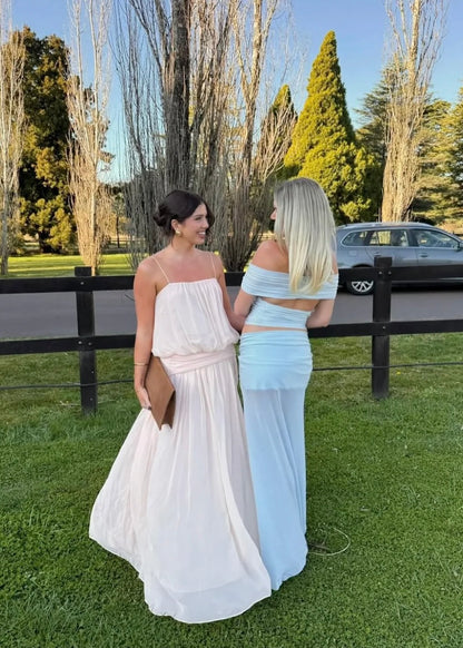 Bec & Bridge Camille Blouson Dress in Peach