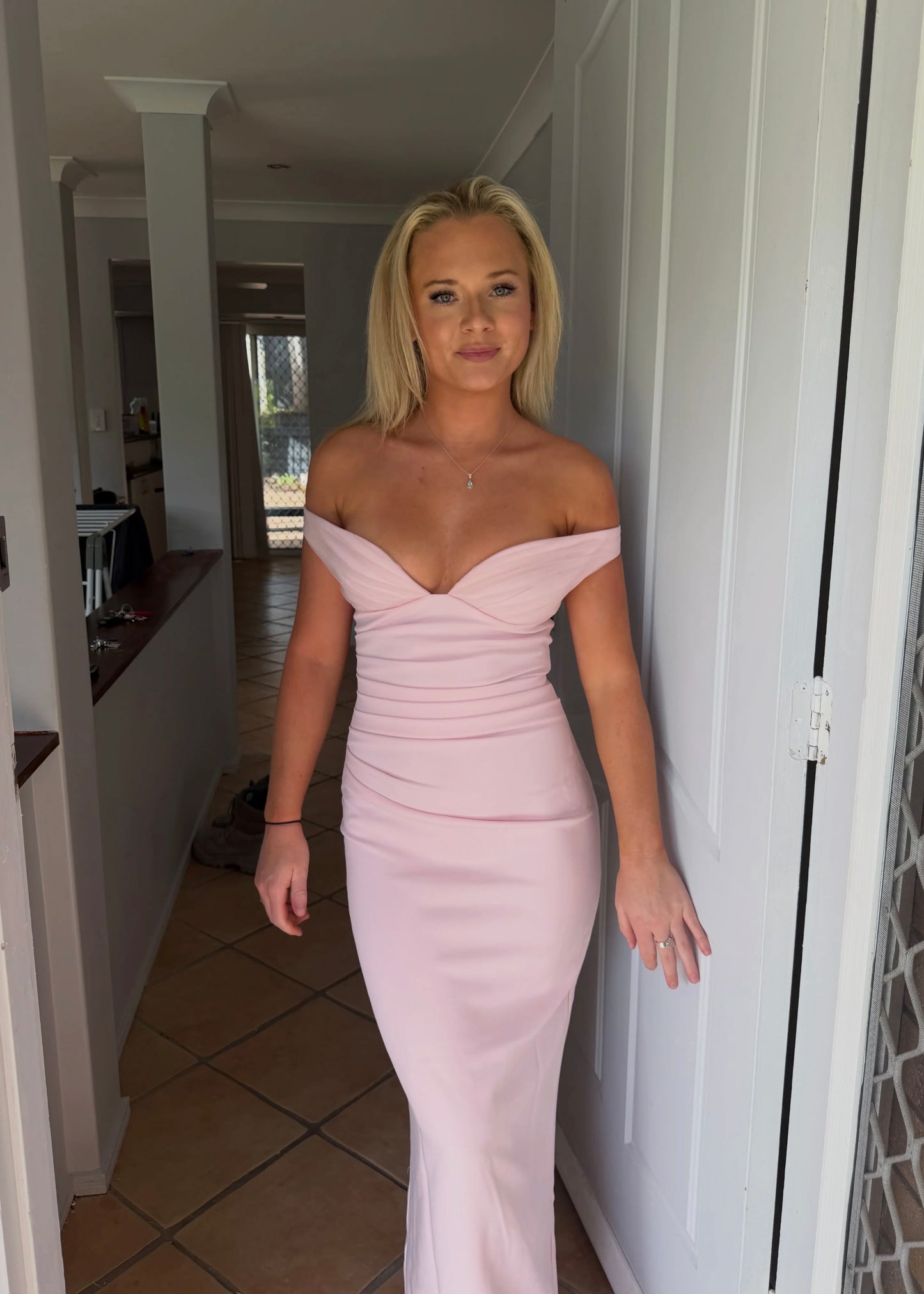 Babyboo Abigail Maxi Dress in Bluch Pink