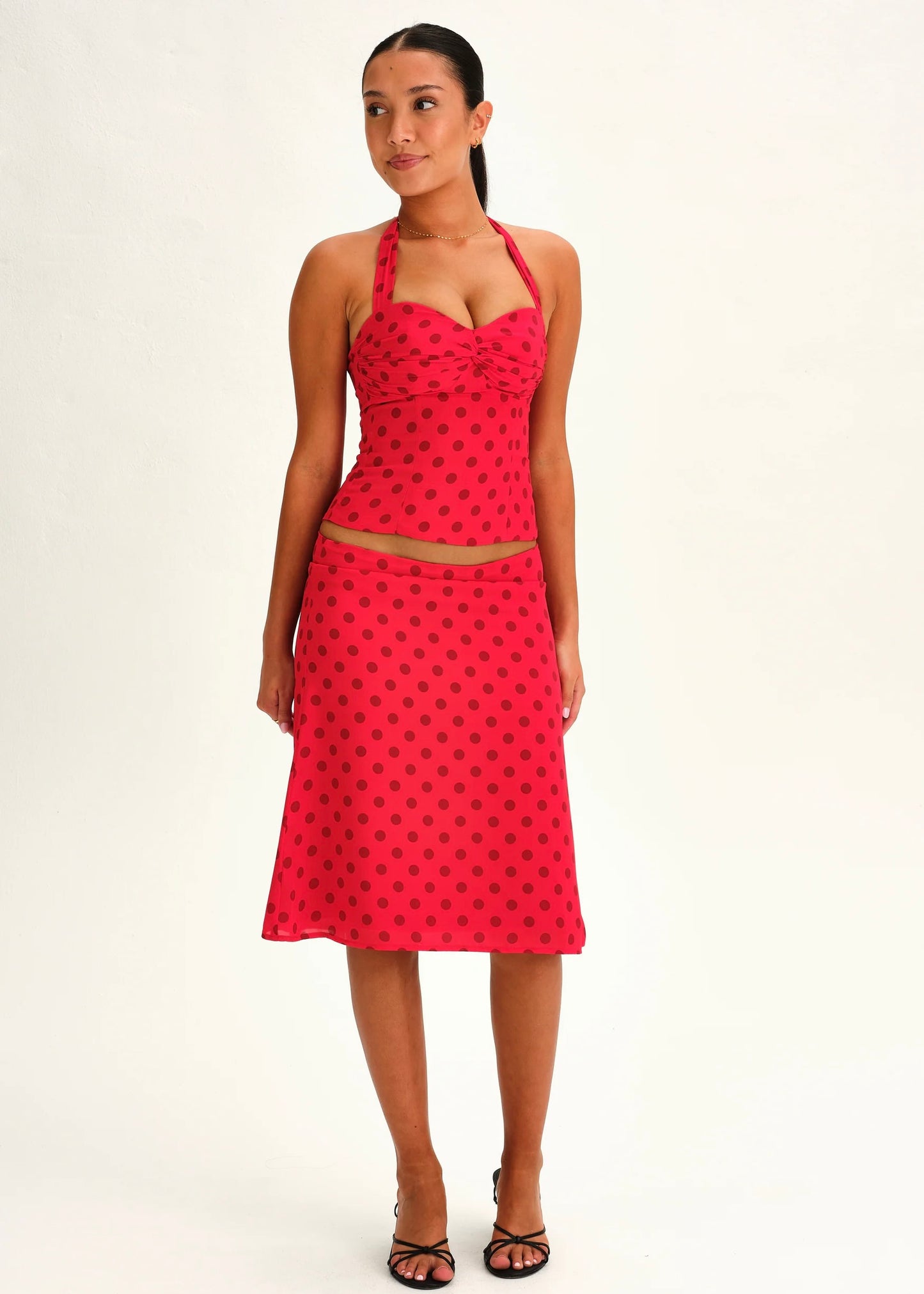 Dear Frankie The Label Saskia Set in Scarlet