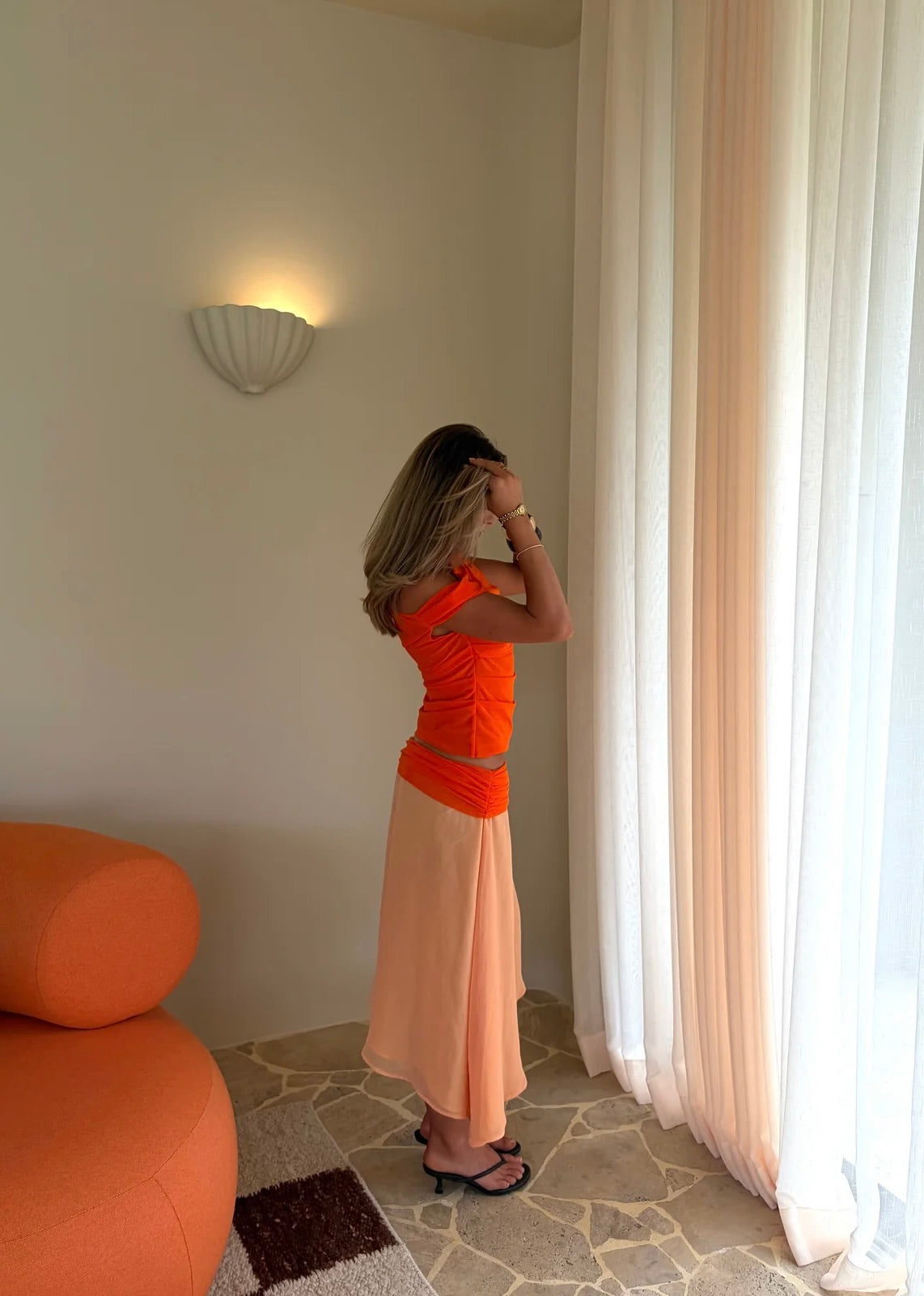 Desero Jacare Provence Dress in Orange