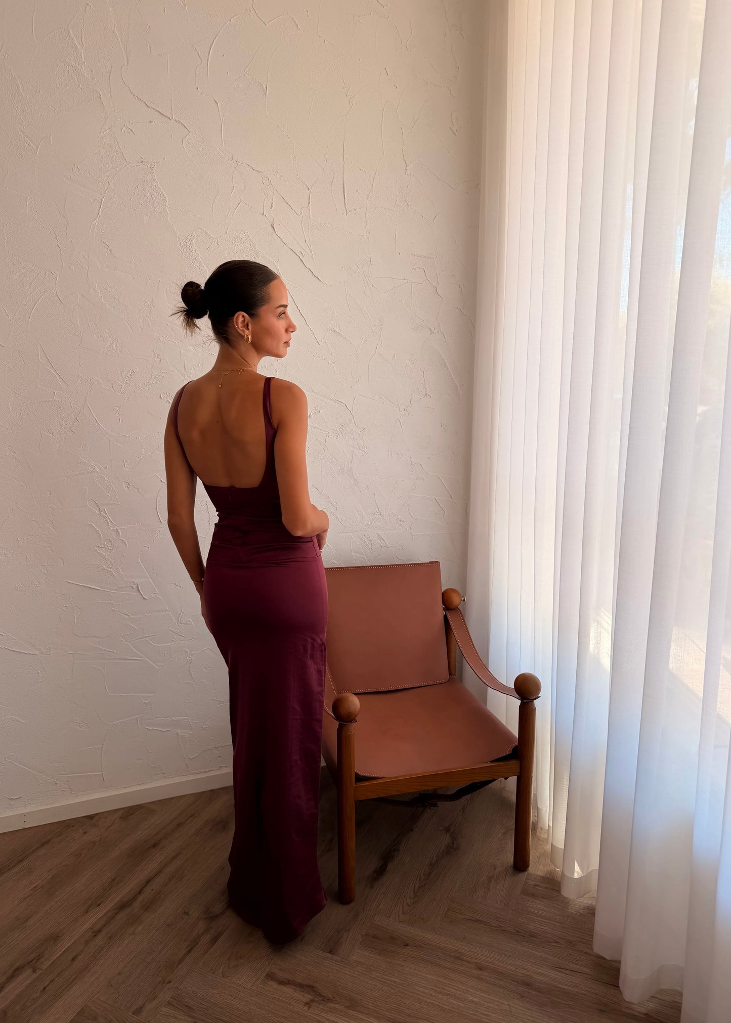 Ance Gria Atlein Gown in Plum