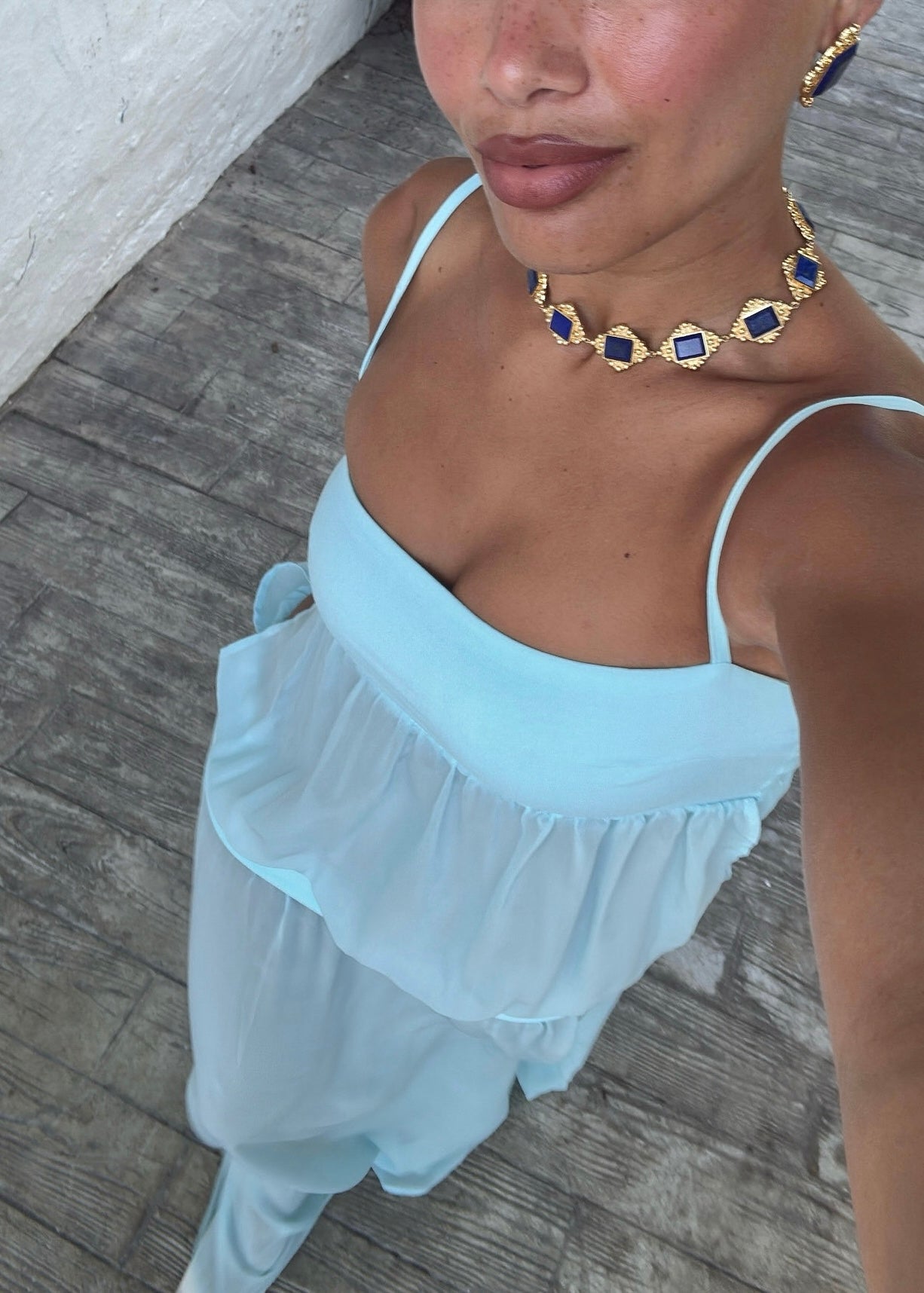 Ance Gria Romeo Gown in Aqua