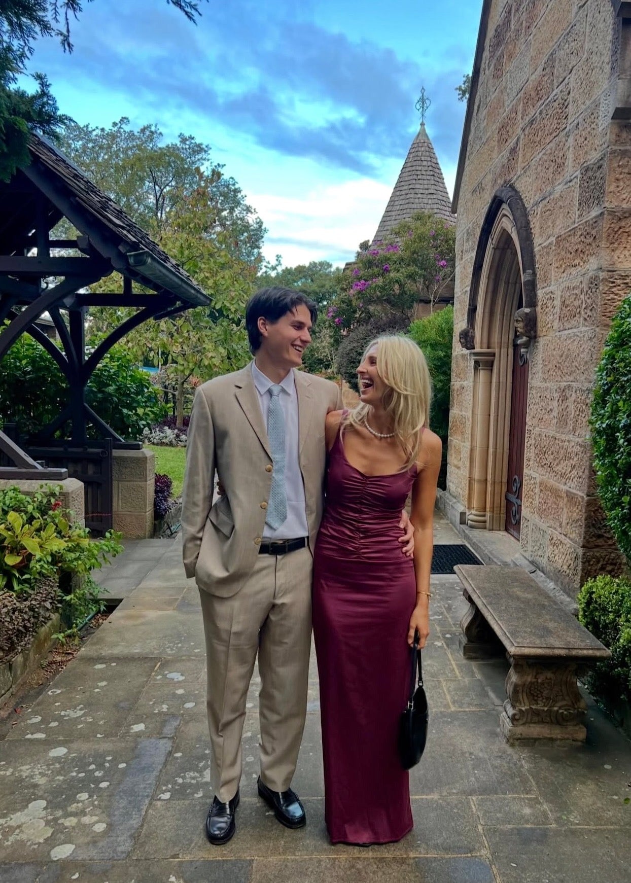 Ance Gria Atlein Gown in Plum