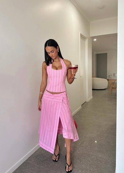 I Am Delilah Sabrina Set in Sangria Pink