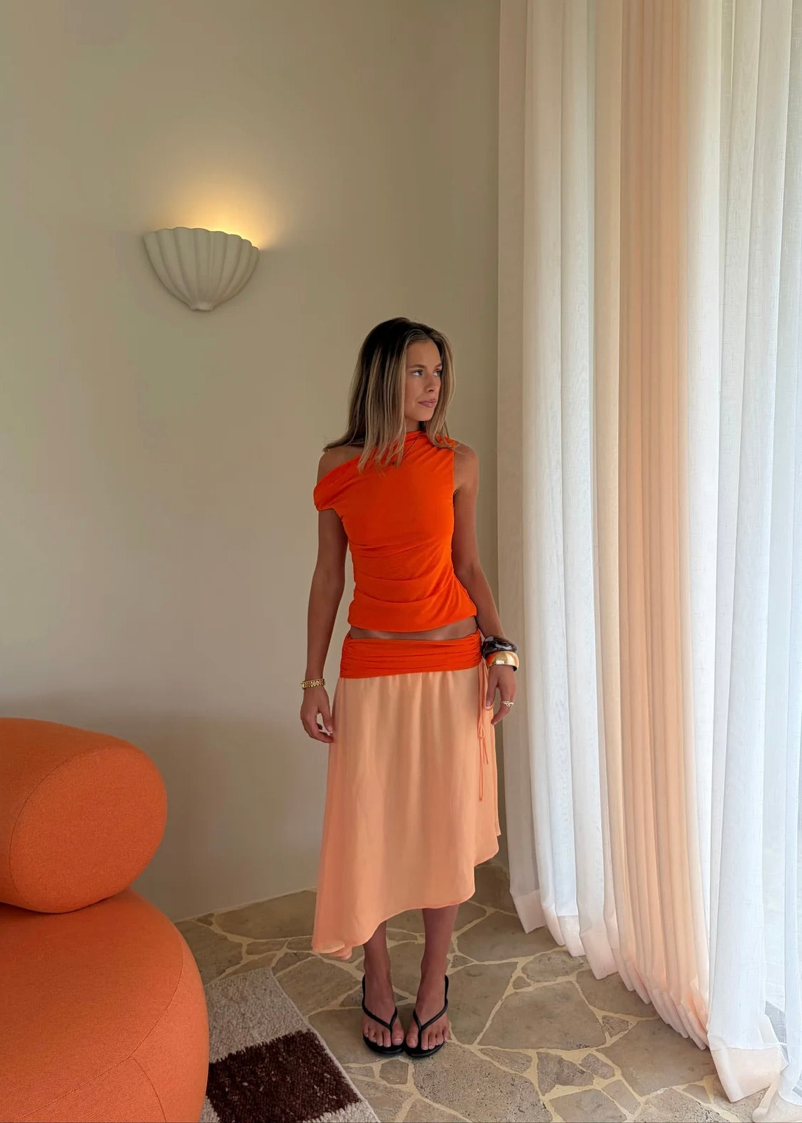 Desero Jacare Provence Dress in Orange