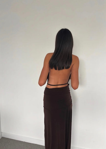 La Marie Nadia Dress in Brown