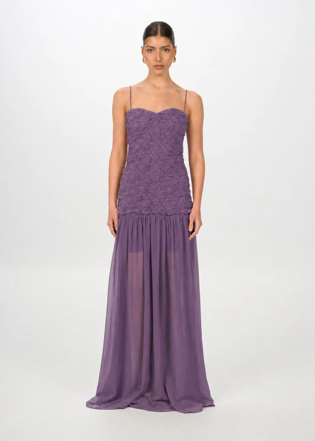 the sei purple dress Halterneck gown in purple - The Sei