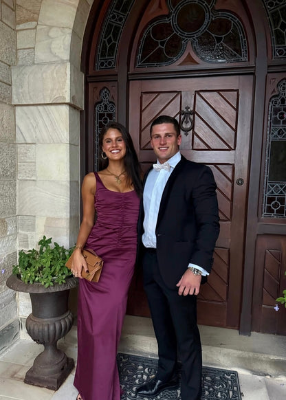 Ance Gria Atlein Gown in Plum