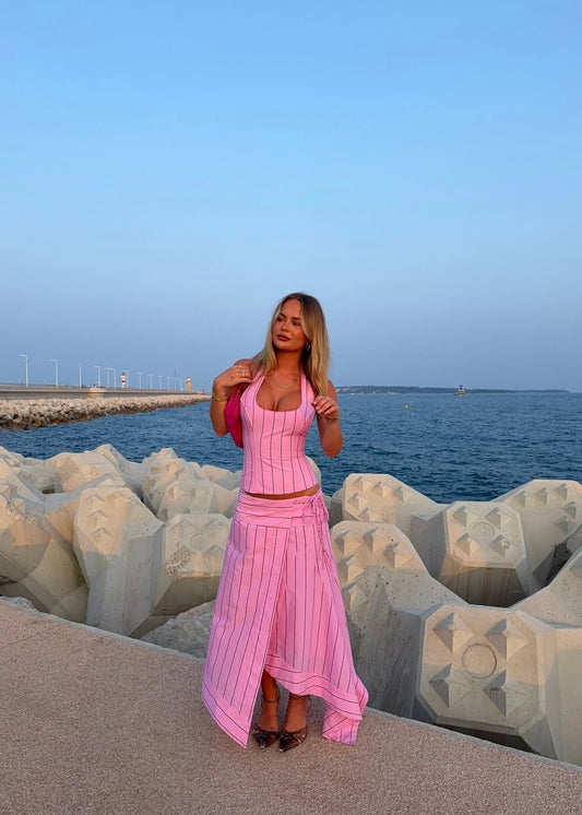 I Am Delilah Sabrina Set in Sangria Pink