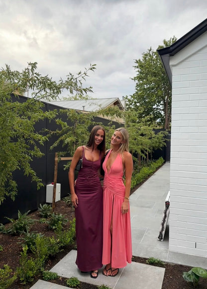 Ance Gria Atlein Gown in Plum