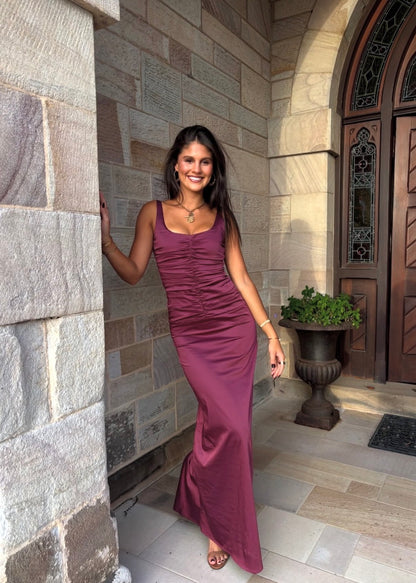 Ance Gria Atlein Gown in Plum