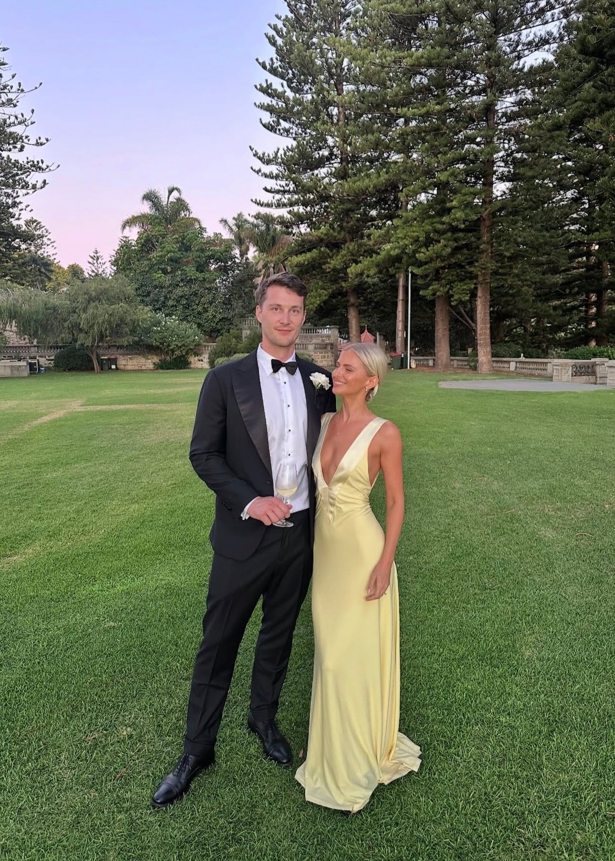 Ance Gria Rosa Gown in Lemon