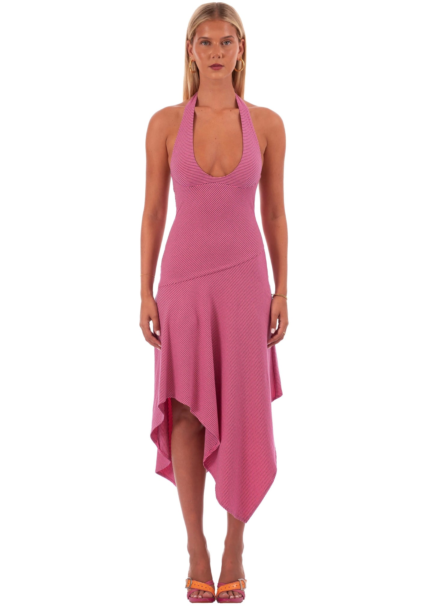 I Am Delilah Lana Midi in Hibiscus