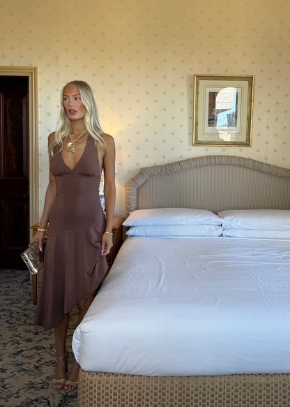 Desero Jacare Athena Dress in Brown
