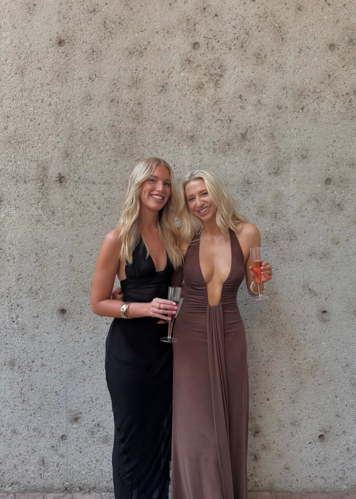 MISHA Jennifer Cupro Dress in Brown