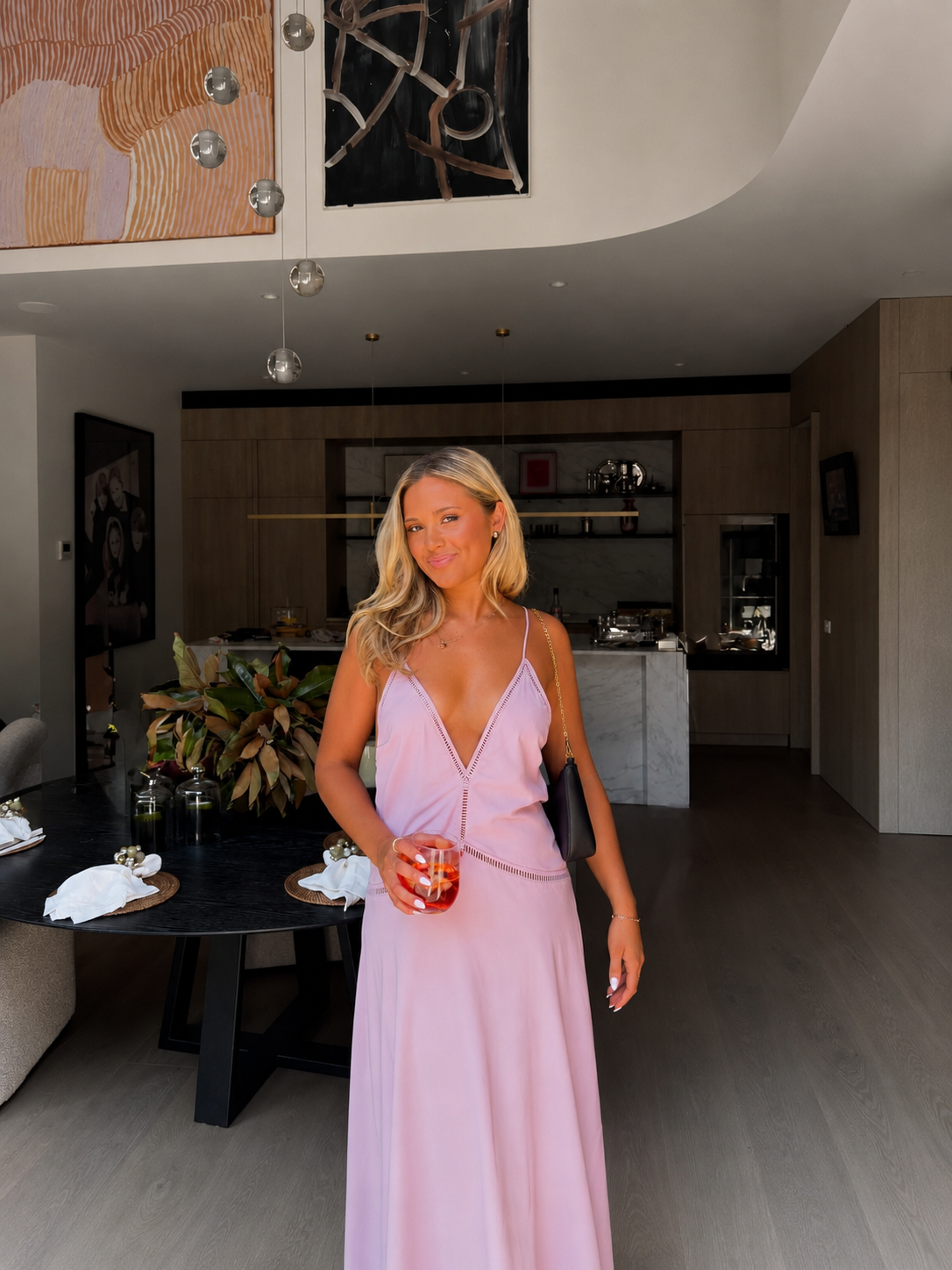 Sasha Therese Posey Maxi in Pink