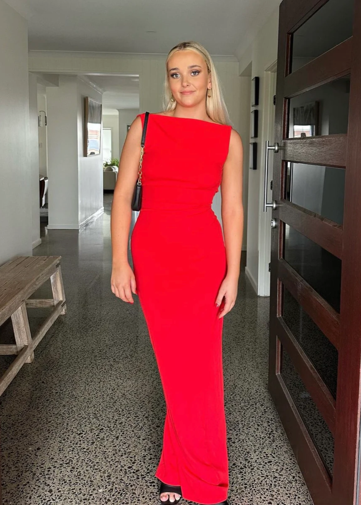 Effie Kats Verona Gown in Cherry Red