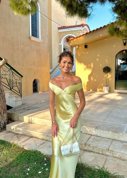 Design By Si Andie off the Shoulder Gown in Yellow