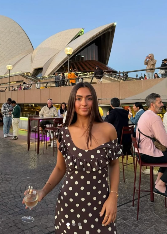 Design By Si Luna Maxi in Brown/Yellow Polka Dot