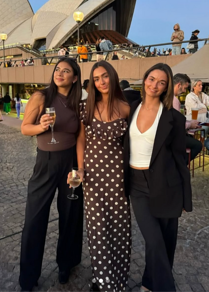 Design By Si Luna Maxi in Brown/Yellow Polka Dot