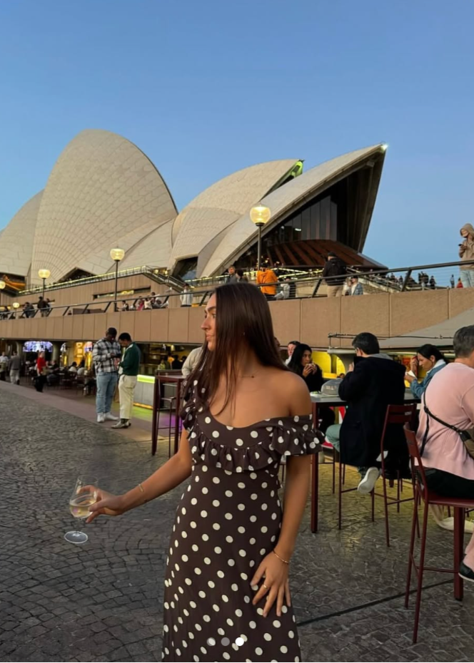 Design By Si Luna Maxi in Brown/Yellow Polka Dot