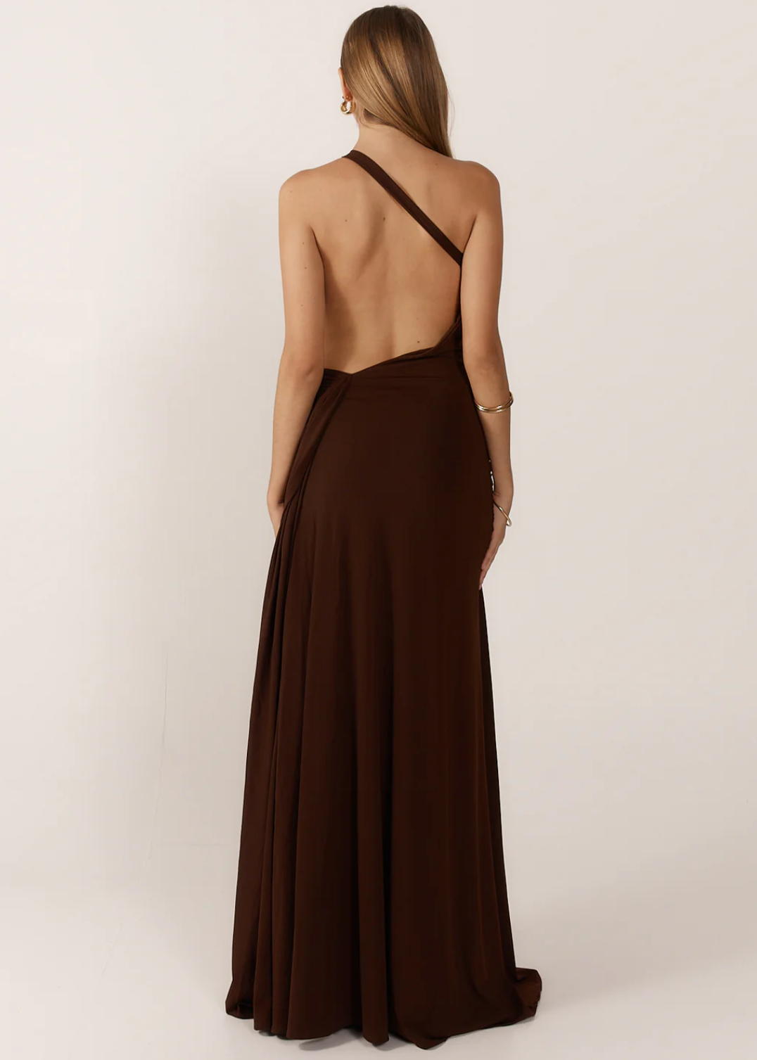 Ance Gria Gaia Gown in Brown/Gold Buckle