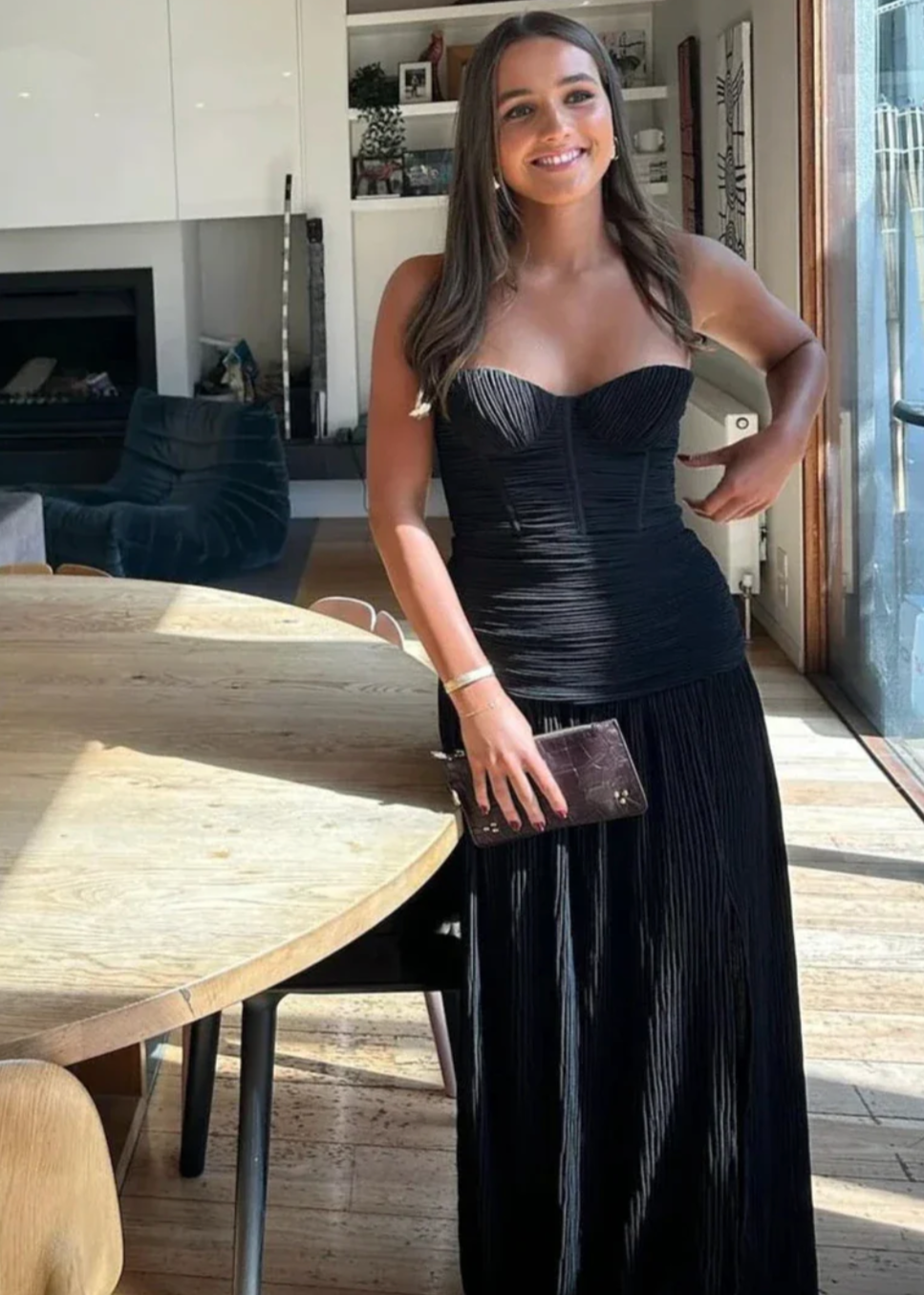 Manning Cartell Double Time Pleat Maxi in Black